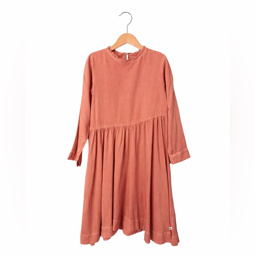 Molo Ceelo Girls Faded Rose Long Sleeve Dress NWT Size 7/8 Boho Cotton